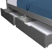 KINGSTON SLUMBER Trundle Storage Under Bunk Bed Drawers, 2 Pieces, Grey