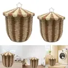 Storage Basket Toys Organizer with Lid Container Clothes Hamper Paper Rope
