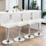4x ALFORDSON Bar Stools L Shape White
