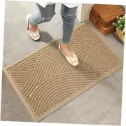 Sturdy Front Door Mat, Absorbent Muddy Dirt Resist Welcome Door Mats Outdoor