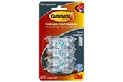 Command Clear Small Cord Organiser with Clear Strips - Pkt 8
