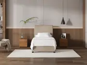 My Style Tapered Headboard & Standard Base - King Single / Natural / Drawer Base
