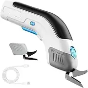 Electric Scissors, Cordless Electric Scissors for Cutting Fabric with Safety Lock, 2000mah Battery, Noise Reduction, Electric Wireless Scissors Cutter for Carpet, Leather, Cardboard
