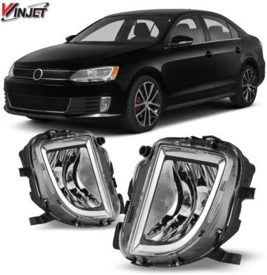WINJET Factory Style Fog Lights - CLEAR LENS - Fits 2012-2018 Volkswagen Jetta (for: Volkswagen)