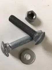 5/8 X 2.5" or 5/8 X 3" Hot Dipped Galvanized Carriage Bolts With Nuts & Washers