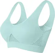 [Yxzogd] Womens Yoga Sports Bras Breathable Cool Liftup Air Bra Comfortable Mesh Bras Padded No Underwire Support Everyday Bra