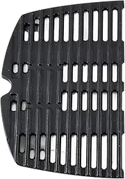 CAMPAQUIP Half BBQ Grill Plate | Fits Weber Family Q Series | Q3000 | Q3100 | Q3200 | Q3600 | Q300 | Q320 | Cast Iron Griddle | Matt Porcelain Enamel Plate | BBQ Accessories | NOT for N Series