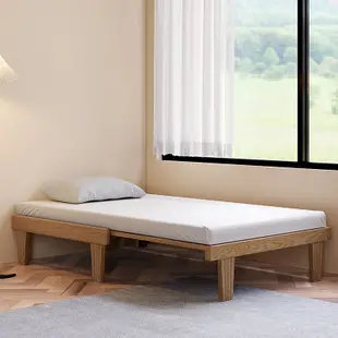 實木床 伸縮床 單人床 雙人床  床 者折叠床 90cm寬伸縮床 1米2小戶型床 可折疊床架 沙發 床 抽拉床