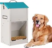 Galvanised Gravity Feeder for Dogs, Breed Dog Feeder for Dogs, 7.5 lbs Outdoor Pets Feeder Gravity Feeder