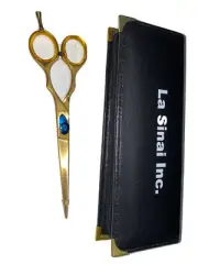 Barber Hair Cutting Scissor | 7 Inches | Stainless Steel | GOLD | Carrying Case