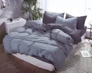 Reversible Ultra Soft Doona/Quilt Cover Set-Queen/King/Super King Size-Grey