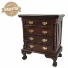 Solid Mahogany Wood Bedside Table Antique Chippendale Style Reproduction Design