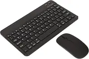 2.4G Wireless Keyboard Mouse Combo, Portable Ergonomic Dual Mode Silent Cordless USB Keyboard and Mouse, Suitable for Tablet, Smartphone, Laptop, Computer