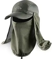 [ELLEWIN] Outdoor Sun Hat for Men Women UPF 50+ Fishing UV Hat with Neck Flap Face Cover for Sun Protection