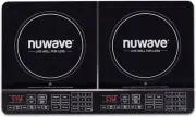 Nuwave Double Induction Cooktop, Powerful 1800W, 2 Large 8” Heating Black