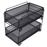 Kitchen Storage Drawer Basket Rack Multilayer Kitchen Shelf Sliding Under Sin