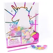 Just My Style Canvas- Magical Unicorn, Pre-Printed Paint Your Own Canvas Art ...