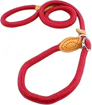 CIYODO Dog Training Slid Lead Short Leads for Dogs Outdoor Control Pet Training Chain Animal Wire Belt Pets Puppy Collar Cane Leashes for Puppies Handle Multiple Leash Belt Blue