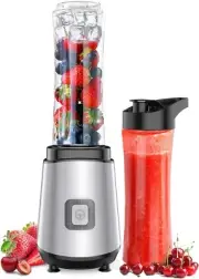 Blender for Shakes and Smoothies , Juice Maker with 2 Tritan Travel Bottles 350W