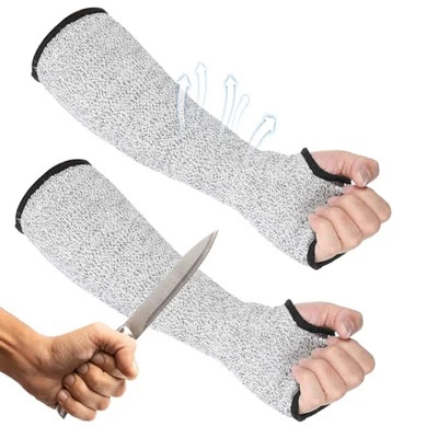 2Pcs Cut Resistant Sleeves Soft Arm Protectors for Thin Skin and Bruising
