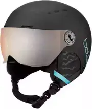bollé - QUIZ VISOR Ski Helmet, Black Blue Matte, SIZE:XS 49-52cm WEIGHT:600g