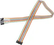 uxcell 1 Pcs IDC Rainbow Wire Flat Ribbon Cable FC-Female to 16P 19.6 Inch Length 2.54mm Pitch Breadboard Jumper Wires for Electronic Projects