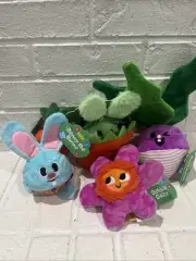 NWT!! Bark Bog Lot Of 5 Spring Dog Toys (Large Dog) Ball, Squeak, Crinkle, Chew