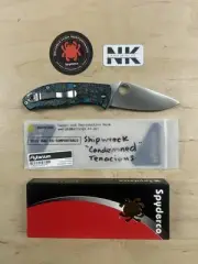 Nodak Custom “Condemned” Shipwreck Copper Spyderco Tenacious 8Cr13MoV