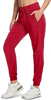 [MAGCOMSEN] Women's Hiking Pants Lightweight Quick Dry Athletic Running Joggers with Pockets Outdoor Travel Sweatpants