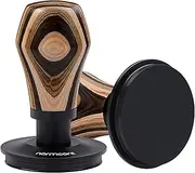 [Normcore] 53.3mm Coffee Tamper V4, Spring Loaded Tamper with Titanium PVD Coating Flat Base, Espresso Tamper Fits 54mm Breville Sage Portafilters, Colorful Wood Handle
