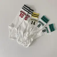 在飛比找ETMall東森購物網優惠-春夏韓版足球字母3雙裝兒童襪子
