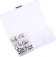270Pcs/Box Non-Insulated M ed 2.8mm 4.8mm 6. m Male and Female Spade C Ector Wire Crimp Terminal Block with Insulating Sleeve Assortment Kit Silver One Size