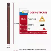 D08K-STFCR09 Spring Steel CNC Lathe Tools Turning Tool Holder For TCMT09 Insert