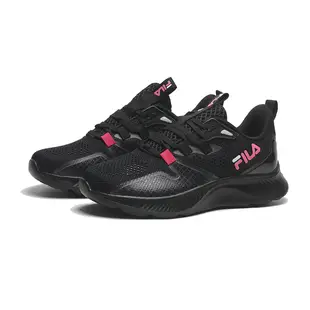 FILA 慢跑鞋 CATCHER 全黑 粉LOGO 休閒鞋 女 5J314W005