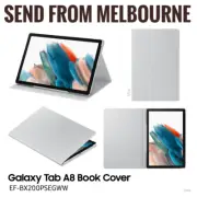 NEW Official Samsung Galaxy Tab A8 10.5" Book Cover Tablet Case Silver X200 X205