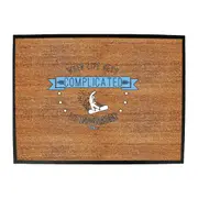 Animal Powder Monkeez When Life Gets Complicated Snowboarding - Funny Novelty Doormat Man Cave Floor mat