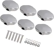 zolyet 6pcs Zinc Alloy Guitar Tuning Peg Knobs Keys Tuners Heads Knobs with Screw Kit for Acoustic Electric Folk Guitars Silver