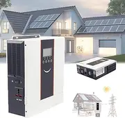 GCLCPAEN Pure Sine Wave Inverter, Photovoltaic Inverter, 48 Vdc to 220 V, 6.2 kW - 10.2 Kw, Integrated 120 - 160 A MPT Controller, with LCD Display and Indicator Light, App Control, for RV, 10.2 kW