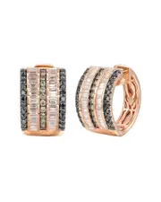 Le Vian Vanilla Diamonds 14K Rose Gold 1.37 ct. tw. Diamond Huggie Earrings