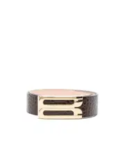 Embossed Large Frame Belt 90 Nude