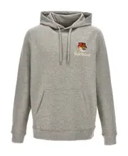 Barbour X Maison Kitsuné Fox Head Embroidered Hoodie XL White