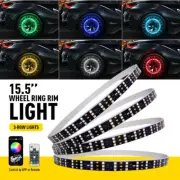 3 Row LED 15.5 Wheel Ring Rim Lights RGB Color Turn Signal IP68 Bluetooth APP