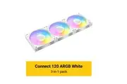 Antec C120 ARGB White 3PK Performance 120mm PWM Fan - FAN: 4-pin PWM | LED: 3-pin, Vibration Absorbing and Anti-Noise Pads