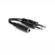 Hosa YPP-308 Y Cable, 1/4 in. TRSF to Dual 1/4 in. TRS