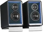 Edifier QR65 Active Monitor Speakers, 65W GaN Fast Charger, 70W RMS Bluetooth PC Speakers , 24bit Hi-Res Audio, Subwoofer Out & Light Effects (Black)