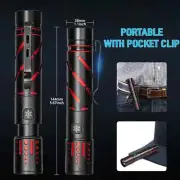 LED Flashlight Telescopic Zoomable with Pen Clip Lamp Rechargeable Tent Lantern