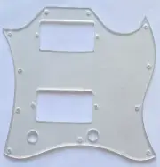 Custom For US Gibson SG Standard Style Guitar Pickguard,1 Ply Clear Transparent