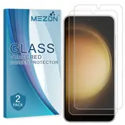 [2 Pack] Samsung Galaxy S23 (6.1") Tempered Glass Crystal Clear Premium 9H HD Screen Protector by MEZON – Case Friendly, Shock Absorption (Galaxy S23, 9H)