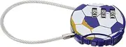 Angoily Secure File Cabinet Lock Football Design Metal Cable Lock Combination Padlock for Suitcase Luggage Drawer