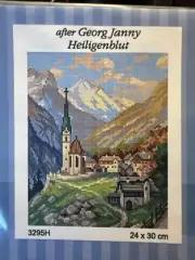 Orchidea Needlepoint canvas for halfstitch without yarn after Georg Janny - H...